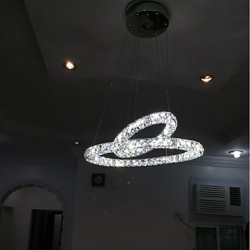 LED Modern Crystal Chandeliers Indoor Pendant Light Ceiling Lamp Lighting Fixtures Dimmable with Remote Control