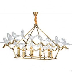 Modern/Contemporary Brass Feature for Designers Metal Living Room Dining Room Study Room/Office Chandelier