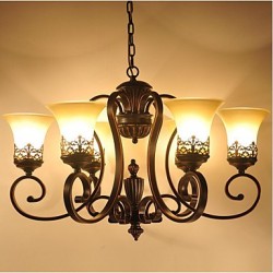 Rustic/Lodge Painting Feature for Mini Style Metal Living Room Bedroom Dining Room Chandelier