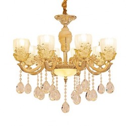 European Style Atmosphere Zinc Alloy Crystal Living Room Bedroom Home Chandelier B