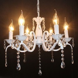 Chandelier Modern Crystal Mini Candle Style Iron Lamp Restaurant Study / Office Children's Room Lamps