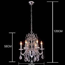 Modern/Contemporary Traditional/Classic Country Chrome Feature for Crystal MetalLiving Room Bedroom Dining Room Game Room Chandelier