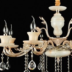 Traditional/Classic Zinc Alloy Feature for Crystal Mini Style Metal Bedroom Dining Room Study Room/Office Hallway 8 Bulbs Chandelier