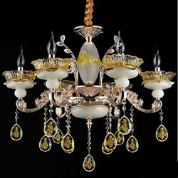 Traditional/Classic Electroplated Feature for Crystal Mini Style Metal Living Room Bedroom Dining Room Entry Hallway 8 Bulbs Chandelier