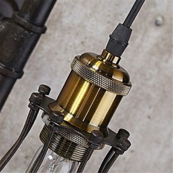 1 Heads Retro Industrial Pipe Wall Lights Simple Loft Black Birdcage Metal Living Room Dining Room Kitchen Bar Cafe Decoration lighting