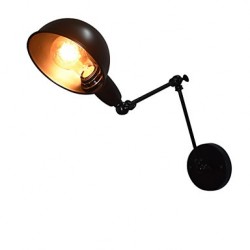 40W E27 Iron Wall Lamp Foldable Black Simple Retro Wall Lamp Single Head Decorative Wall Lamp European Style