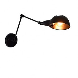 40W E27 Iron Wall Lamp Foldable Black Simple Retro Wall Lamp Single Head Decorative Wall Lamp European Style