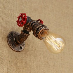 40W E26/E27 Country Retro Painting Feature for Mini Style Bulb Included,Ambient Light Wall Sconces Wall Light