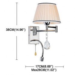 Wall Lamp Modern/Contemporary Rustic/Lodge Modern/Comtemporary Country Chrome Feature for Crystal Swing Arm