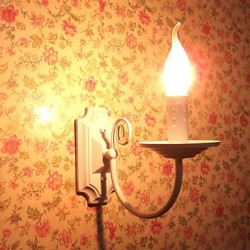 E14 E12 Simple Modern Wall Lamp Candle Single Head Lamp Corridor Bedside Lamp