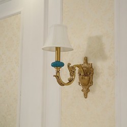 E12/E14 Simple Country Traditional/Classic Brass Feature for Mini Style Bulb Included,Uplight Wall Sconces Wall Light