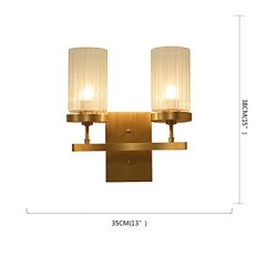 5 E26/E27 Simple Traditional/Classic Country Brass Feature for Mini Style Bulb Included,Uplight Wall Sconces Wall Light