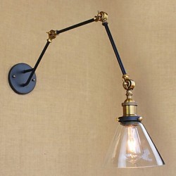 40W E26/E27 Simple Vintage Country Retro Painting Feature for Swing Arm Bulb Included Eye Protection,Ambient Light