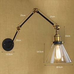 40W E26/E27 Simple Vintage Country Retro Painting Feature for Swing Arm Bulb Included Eye Protection,Ambient Light