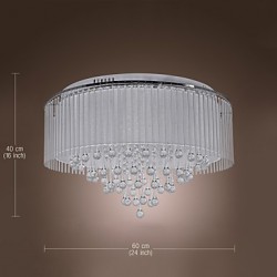 Max 20W Modern/Contemporary Crystal Electroplated Flush Mount Living Room / Bedroom / Dining Room