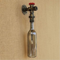 3W E27 With Switch Smoke Gray Water Bottle Wall Lamp Wall Light