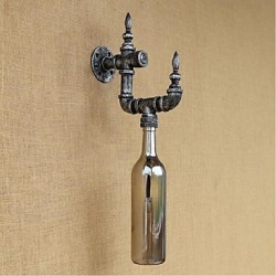 3W E27 Retro Nostalgia With Switch Cafe Bar Restaurant Aisle Water Pipe Bottle Wall Lamp