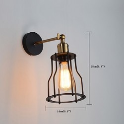 Max 60W Loft vintage Wall Lights Industrial Edison Fashion Simplicity Wall Sconces Metal Base Cap