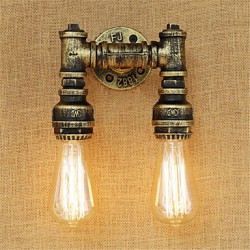 80 E26/E27 Rustic/Lodge Country Retro Painting Feature for Mini Style Bulb Included,Ambient Light Wall Sconces