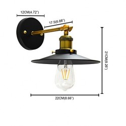 4W E27 Led Light Buzz Paint Single Wall Iron Wall Lamp Dumb Black Lightsaber Lamp On Wall