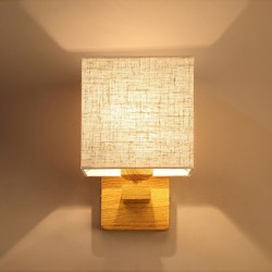 Minimalist Solid Wood Table Lamp Bedside Desk Lamp