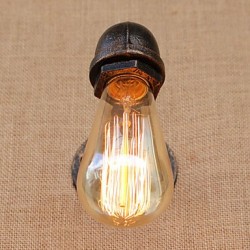 40W E26/E27 Country Retro Painting Feature for Mini Style Swing Arm Bulb Included,Ambient Light Wall Sconces