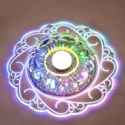 20*12CM Crystal Ceiling Lamp Spotlight LED SMD 3W Creative Lamp Tube Light Colorful Color Dome Light