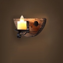 60 E12/E14 Rustic/Lodge Painting Feature for Mini Style ,Ambient Light Wall Sconces Wall Light