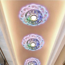 20*12CM Crystal Ceiling Lamp Spotlight LED SMD 3W Creative Lamp Tube Light Colorful Color Dome Light