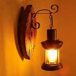 Single Head Industrial Vintage Retro Wooden Metal Painting Color Wall lamp for the Home / Hotel / Corridor Decorate Wall Light