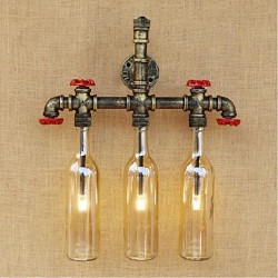 9W E27 BGB013 Retro Industrial Wind Switch Led Water Bottle Wall Lamp Wall Light Amber