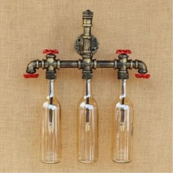 9W E27 BGB013 Retro Industrial Wind Switch Led Water Bottle Wall Lamp Wall Light Amber