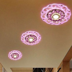 20*12CM Crystal Ceiling Lamp Spotlight LED SMD 3W Creative Lamp Tube Light Colorful Color Dome Light