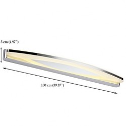 19W 100cm Super Long Modern Bathroom Lighting LED Contemporary Metal Wall light