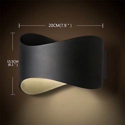 LED Integrated Modern/Contemporary Black Oxide Finish Feature for LED Mini Style Ambient Light Wall Sconces Wall Light