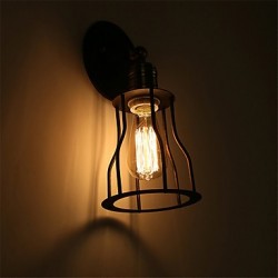 Max 60W Retro Industrial Style Country Metal Wall Lights Restaurant Cafe Mini Wall Sconces