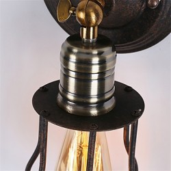 Max 60W Retro Industrial Style Country Metal Wall Lights Restaurant Cafe Mini Wall Sconces