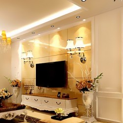 E14 Modern/Contemporary Electroplated Feature for CrystalAmbient Light Wall Sconces Wall Light