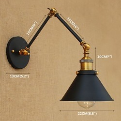 4W LED Bulb E27 Wall Sconce Brass Vintage Industrial Wall Lamp Light Home Lighting Indoor Decor Wall Sconce B031LS