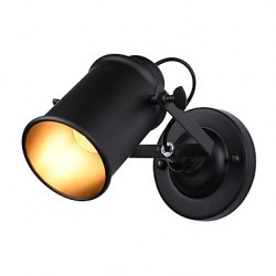 4W E27 Led Light Painted Steel Wall Lamp Dumb Black American Coffee Decoration Retro Wall Light Lightsaber Lamp On Wall