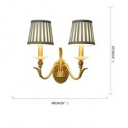 E12/E14 Simple Country Traditional/Classic Brass Feature for Mini Style Bulb IncludedUplight Wall Sconces Wall Light PP