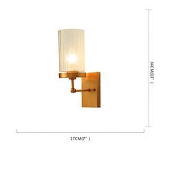 5 E26/E27 Simple Traditional/Classic Country Brass Feature for Mini Style Bulb Included,Uplight Wall Sconces Wall Light