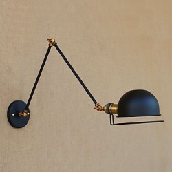 60 E26/E27 Simple Vintage Country Painting Feature for Mini Style Swing Arm Eye Protection,Ambient Light Wall Sconces