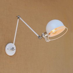 60 E26/E27 Simple Vintage Country Painting Feature for Mini Style Swing Arm Eye Protection,Ambient Light Wall Sconces