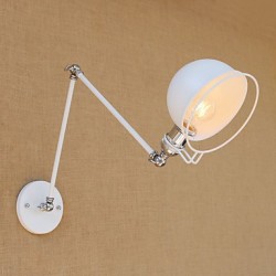 60 E26/E27 Simple Vintage Country Painting Feature for Mini Style Swing Arm Eye Protection,Ambient Light Wall Sconces