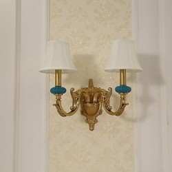 E12/E14 Simple Country Traditional/Classic Brass Feature for Mini Style Bulb Included,Uplight Wall Sconces Wall Light