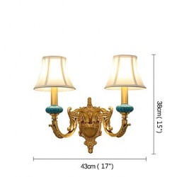 E12/E14 Simple Country Traditional/Classic Brass Feature for Mini Style Bulb Included,Uplight Wall Sconces Wall Light