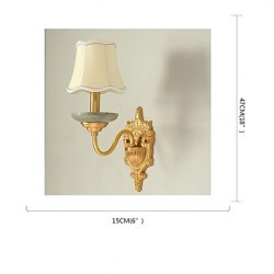 E12/E14 Simple Country Traditional/Classic Brass Feature for Mini Style Bulb Included,Uplight Wall Sconces Wall Light