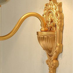 E12/E14 Simple Country Traditional/Classic Brass Feature for Mini Style Bulb Included,Uplight Wall Sconces Wall Light