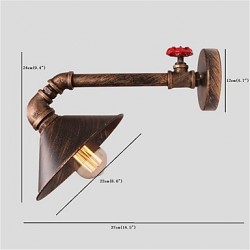 Max 60W Water Pipe Wall Lights Retro Industrial Style Creative Country Metal Restaurant Cafe Bars Bar Table Wall Sconces